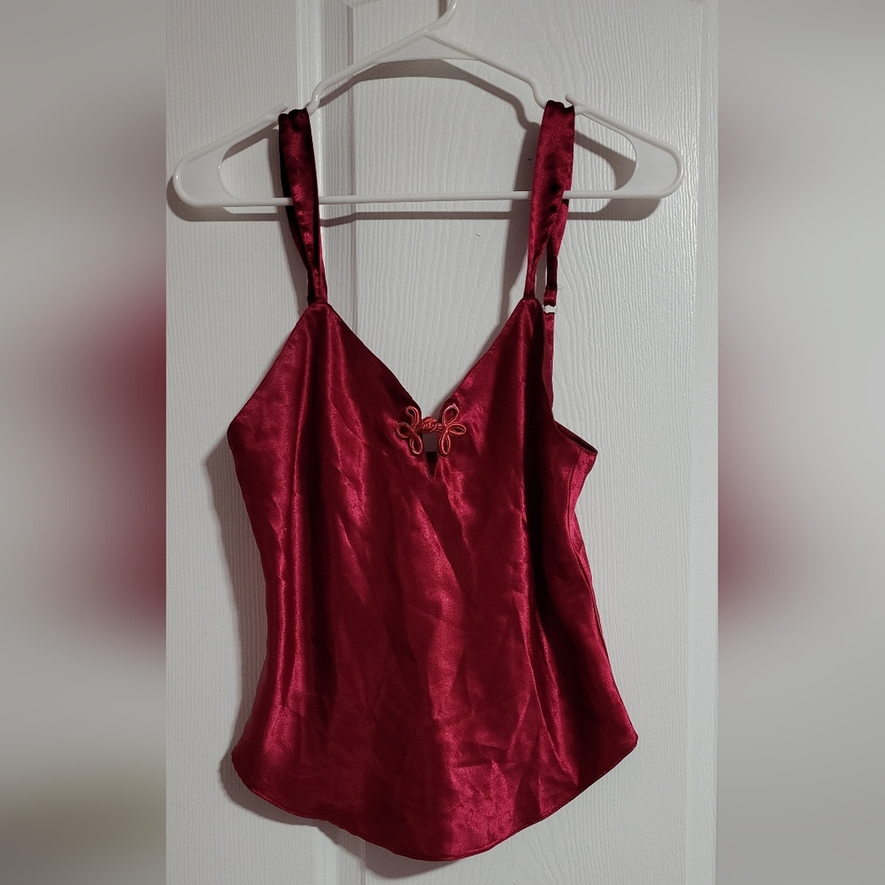 Silky red tank top
